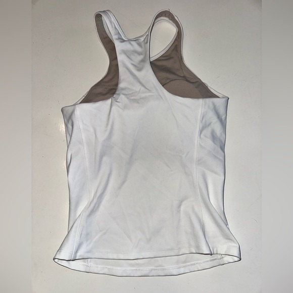 Lululemon Athletica waist length vneck tennis White Tank Top Size 2 - Picture 3 of 3